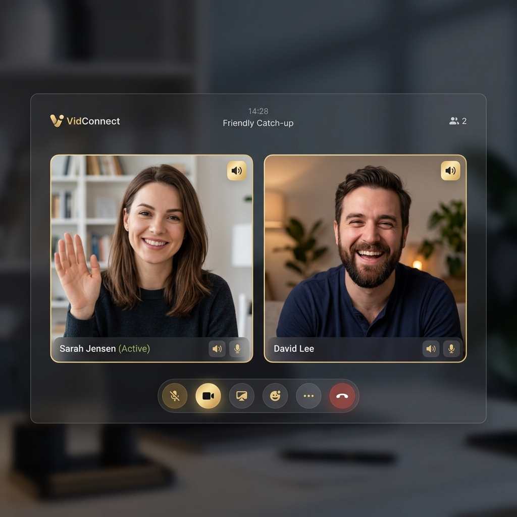 Video Call Interface Mockup